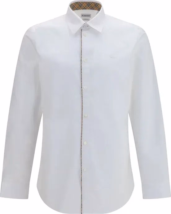 Burberry White Cotton Dress Shirt