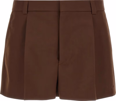 Brown Wool Bermuda Shorts