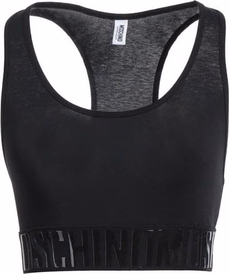 Black Cotton Sport Bra