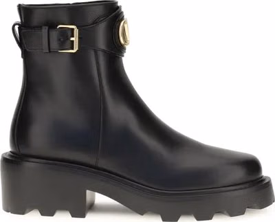 Black Calf Leather Bos Taurus Ankle Boots