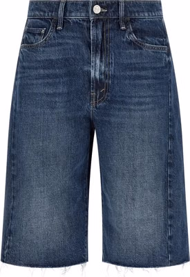 Blue Cotton Bermuda Shorts