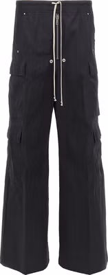 Black Cotton Cargo Pants