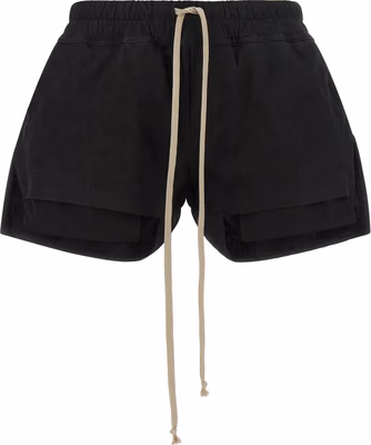 Black Lamb Leather Bermuda Shorts