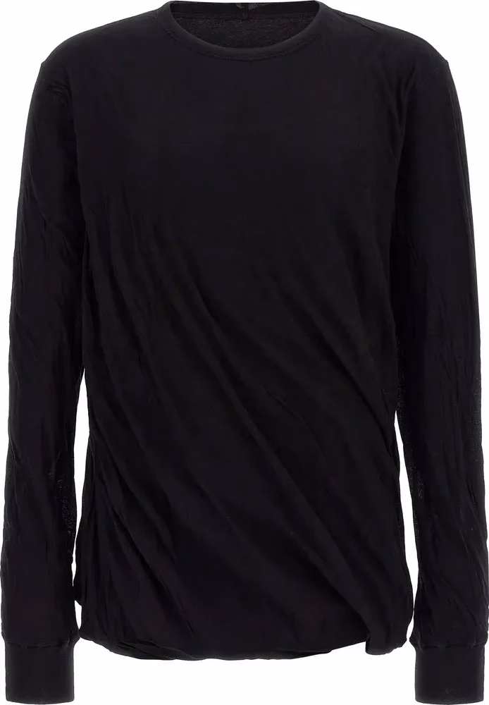 Rick Owens Black Cotton T-Shirt
