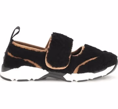 Black Polyamide Athletic Sneakers