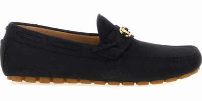 Black Calfskin Slip-On Loafers