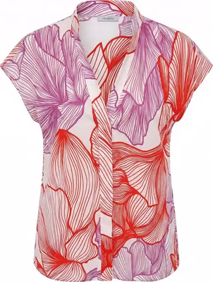 Red Cotton Women Shirt