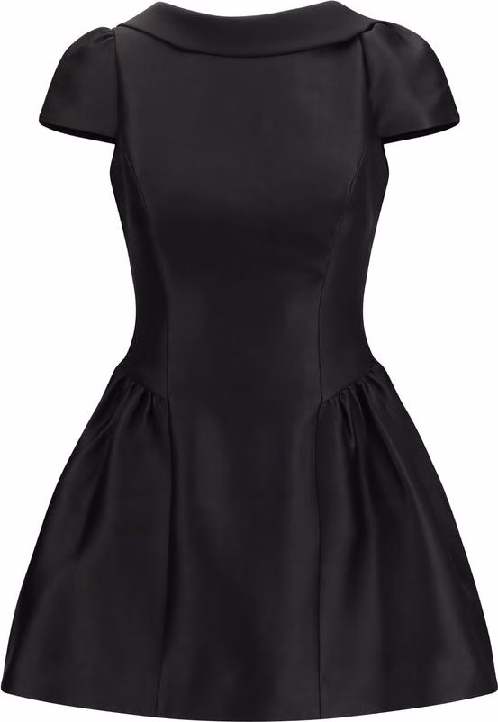 Self-Portrait Black Polyester Casual Dress