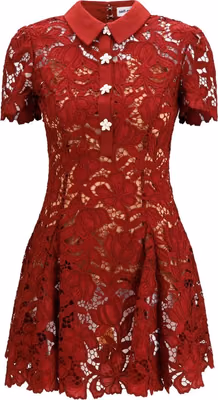 Bordeaux Polyester Cocktail Dress