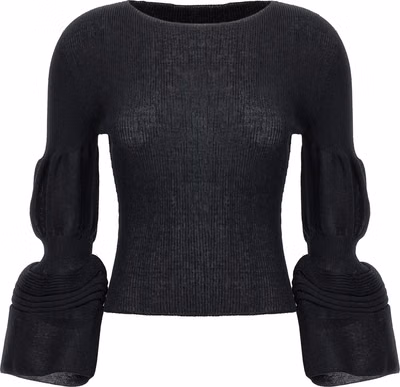 Black Polyester Sweatshirt