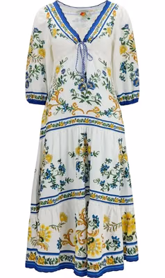 Multicolor Linen Casual Dress