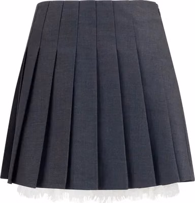 Gray Polyamide Mini Skirt