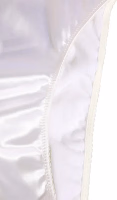 White Satin High-Waist Brief Logo Women Underwear