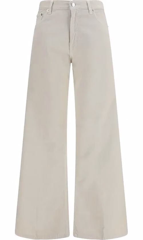 Haikure White Cotton Relaxed Fit Jeans
