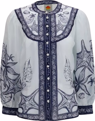 Multicolor Ramie Pattern Shirt