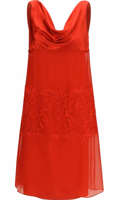 Multicolor Silk Cocktail Dress