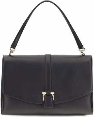Black Calf Leather Bos Taurus Shoulder Bag