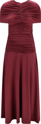 Bordeaux Viscose Casual Dress