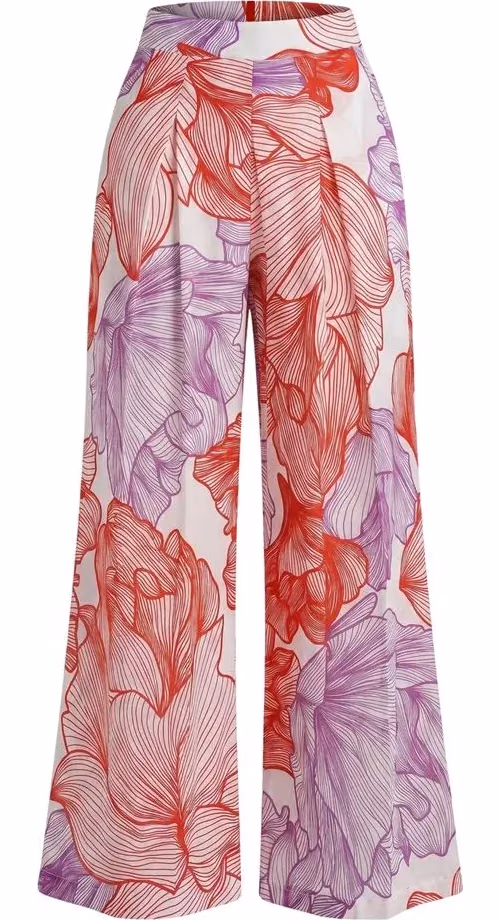 Malo Red Cotton Women Pants