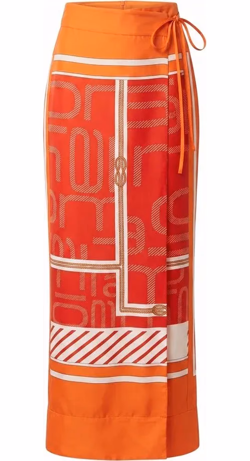 Malo Orange Silk Women's Pant