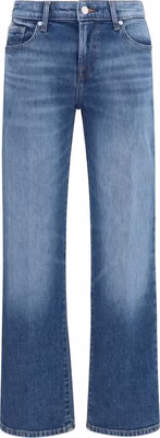 Blue Cotton Straight-Leg Jeans