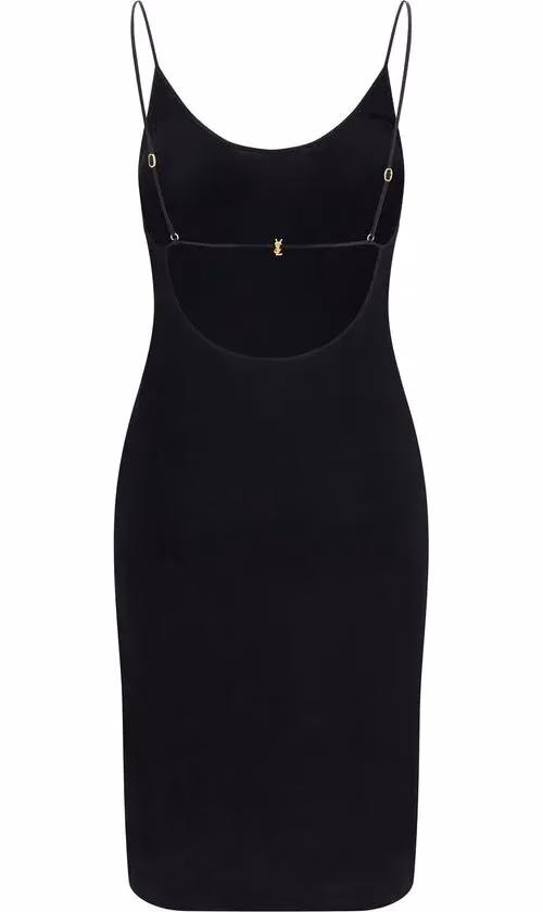 Saint Laurent Black Viscose Casual Dress
