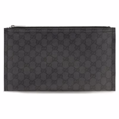 Black Cotton Clutch Bag
