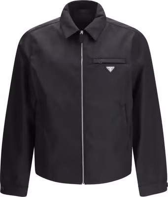 Black Recycled Polyamide Full-Length Jacket