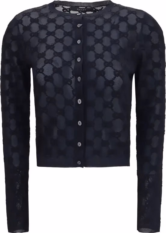 Gucci Black Viscose Cardigan