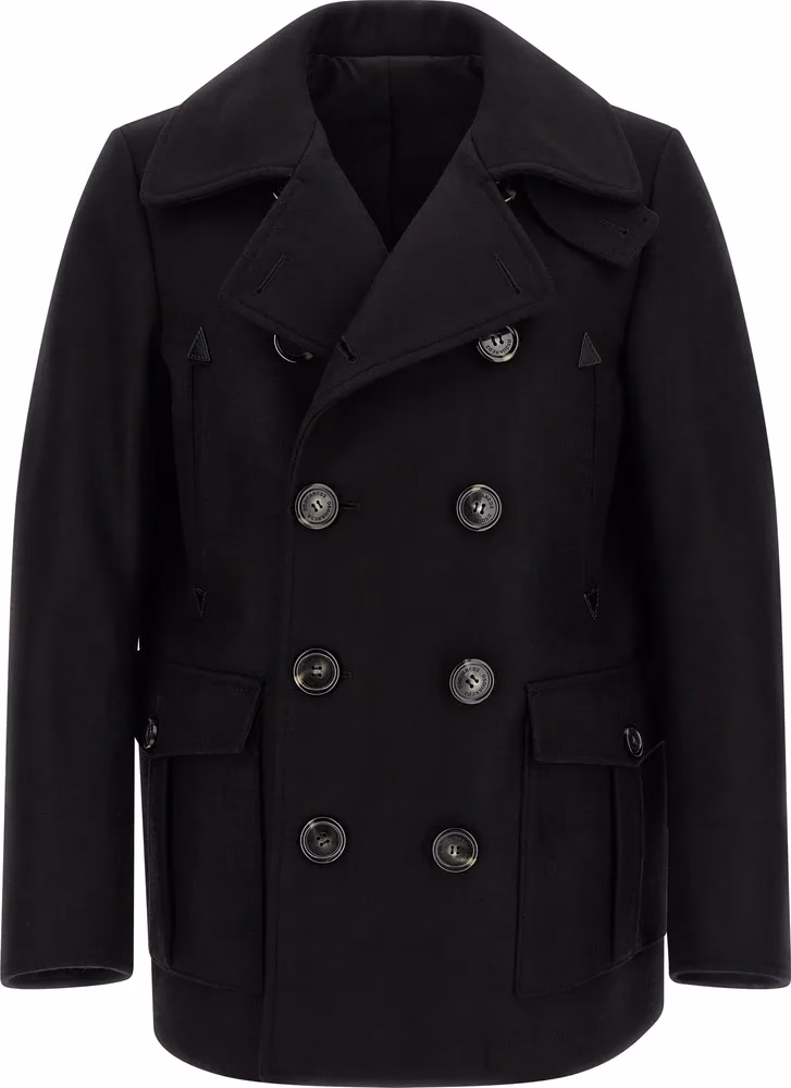 Dsquared² Black Wool Coat