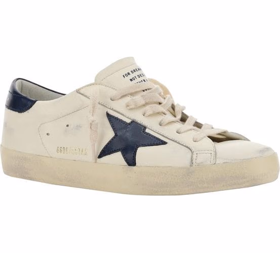 Golden Goose White Goatskin Low Top Sneakers