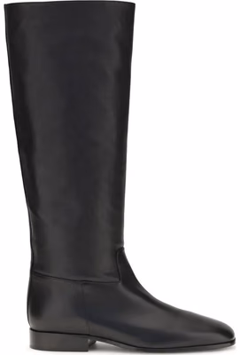 Black Calf Leather Bos Taurus Ankle Boots