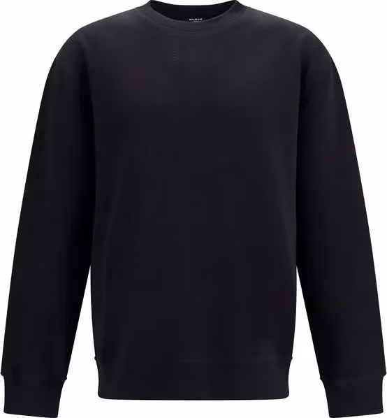 Balmain Black Cotton Sweatshirt