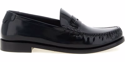 Black Calfskin Slip-On Loafers
