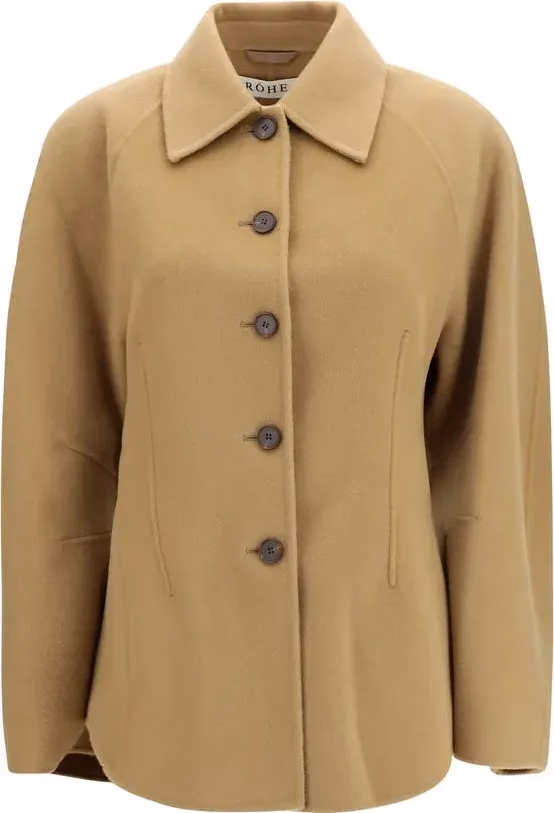 Rohe Beige Wool Oves Aries Full-Length Jacket