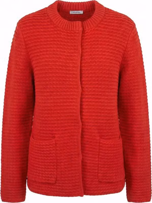 Red Cotton Women's Cardigan