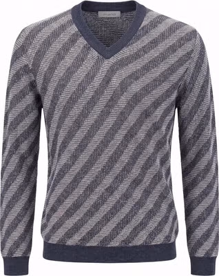 Blue Linen Men Sweater
