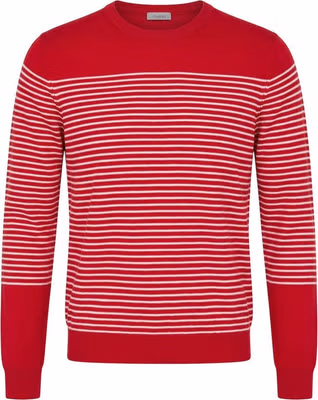 Red Cotton Men Sweater