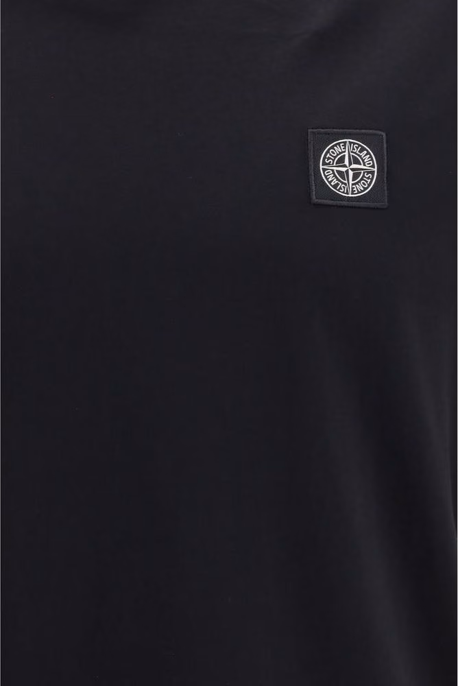 Stone Island Black Cotton T-Shirt