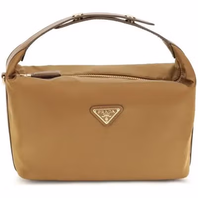 Beige Recycled Polyamide Handbag