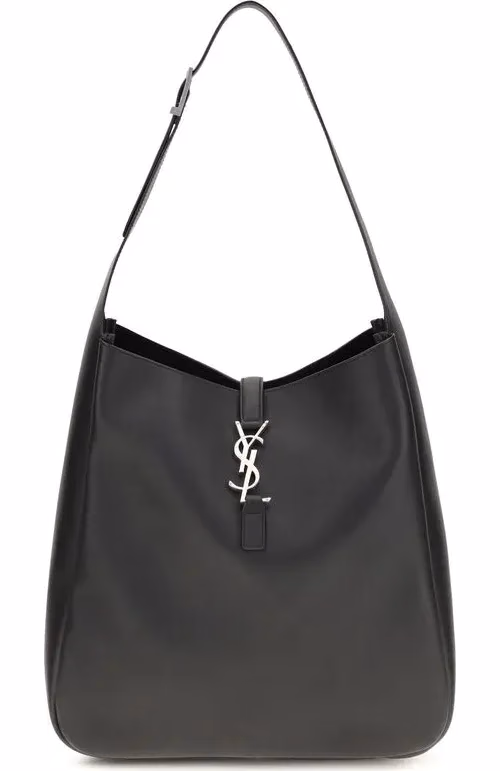 Saint Laurent Black Calf Leather Bos Taurus Shoulder Bag