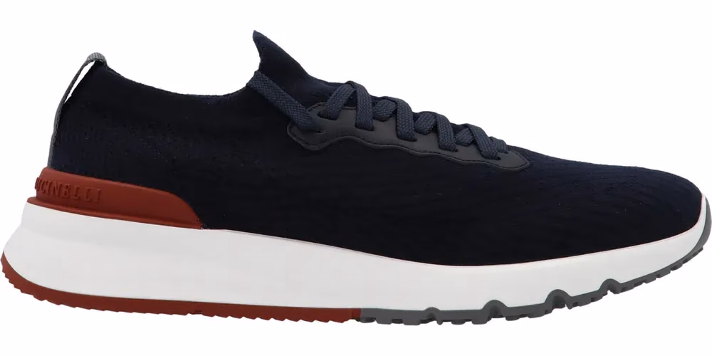 Brunello Cucinelli Blue Polyethylene Athletic Sneakers