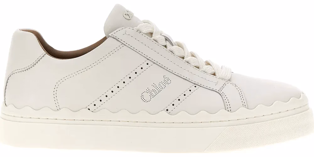 Chloé White Leather Low Top Sneakers