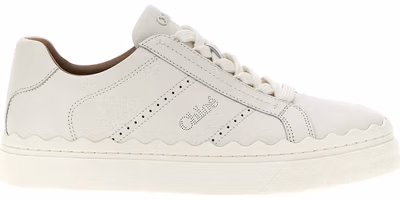 White Leather Low Top Sneakers