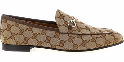 Beige Polyester Slip-On Loafers