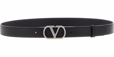 Black Calfskin Regular Belt