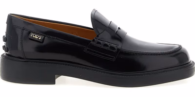 Black Calfskin Slip-On Loafers