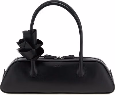Black Calfskin Shoulder Bag
