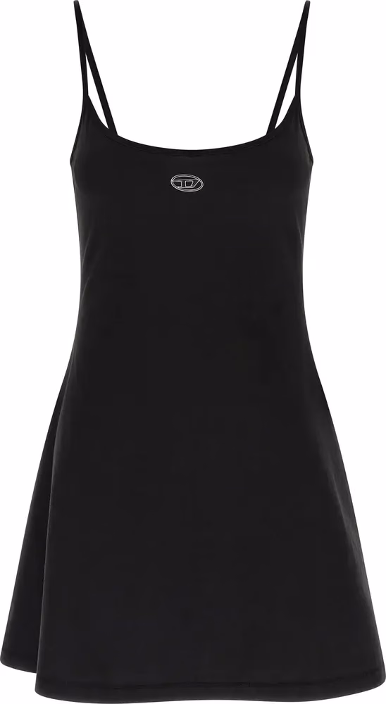 Diesel Black Cotton Short Dress