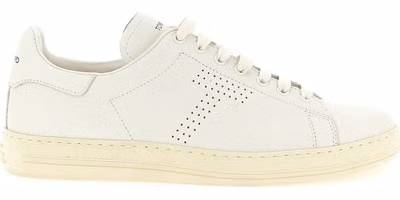 White Leather Low Top Sneakers
